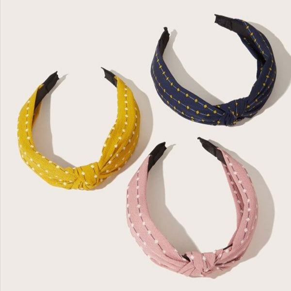 3pcs Cross Knot Hairband
