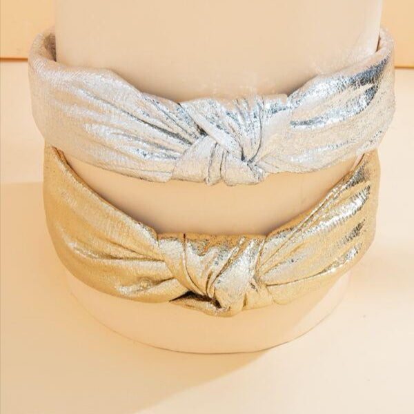 2pcs Metallic Knot Hairband - The Casual Company