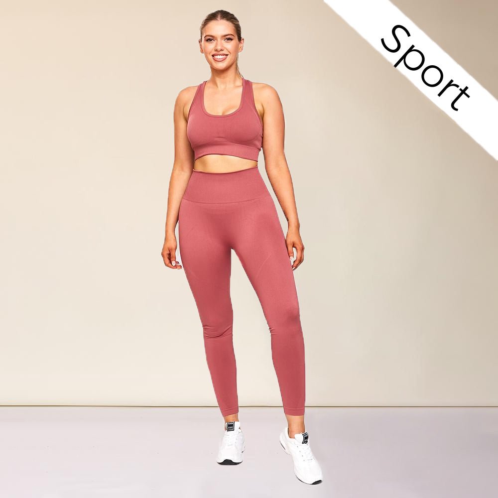 Amy Sports Set (Mauve) - The Casual Company