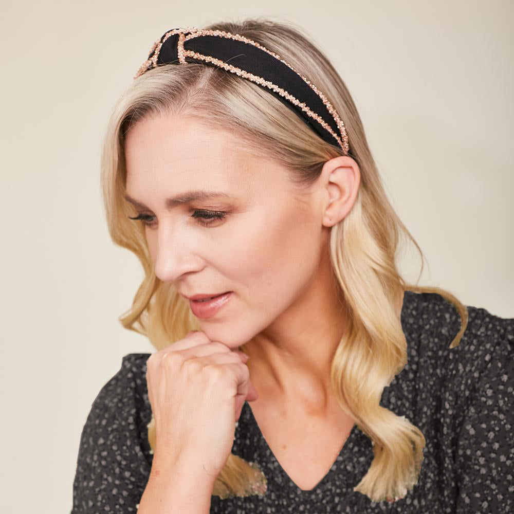 Boho Black Hairband