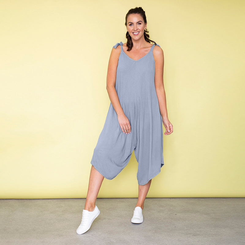 Frankie Relaxed Fit Jumpsuit (Baby Blue)