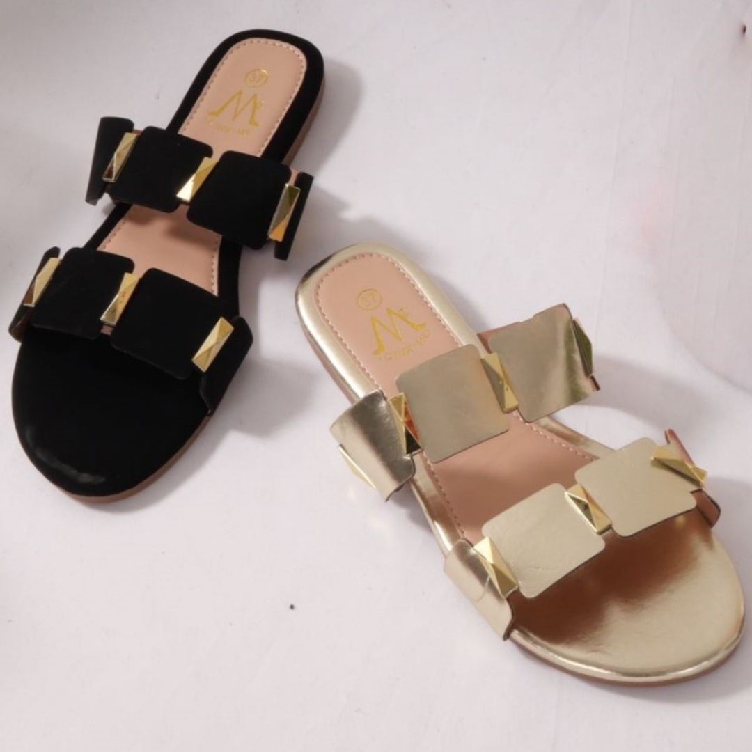 Bella Mules (Gold) - The Casual Company