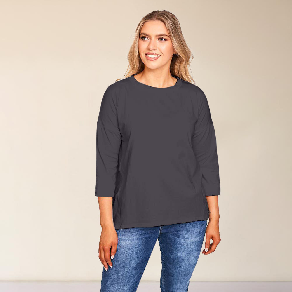 Riley Crew Neck Top (Black)