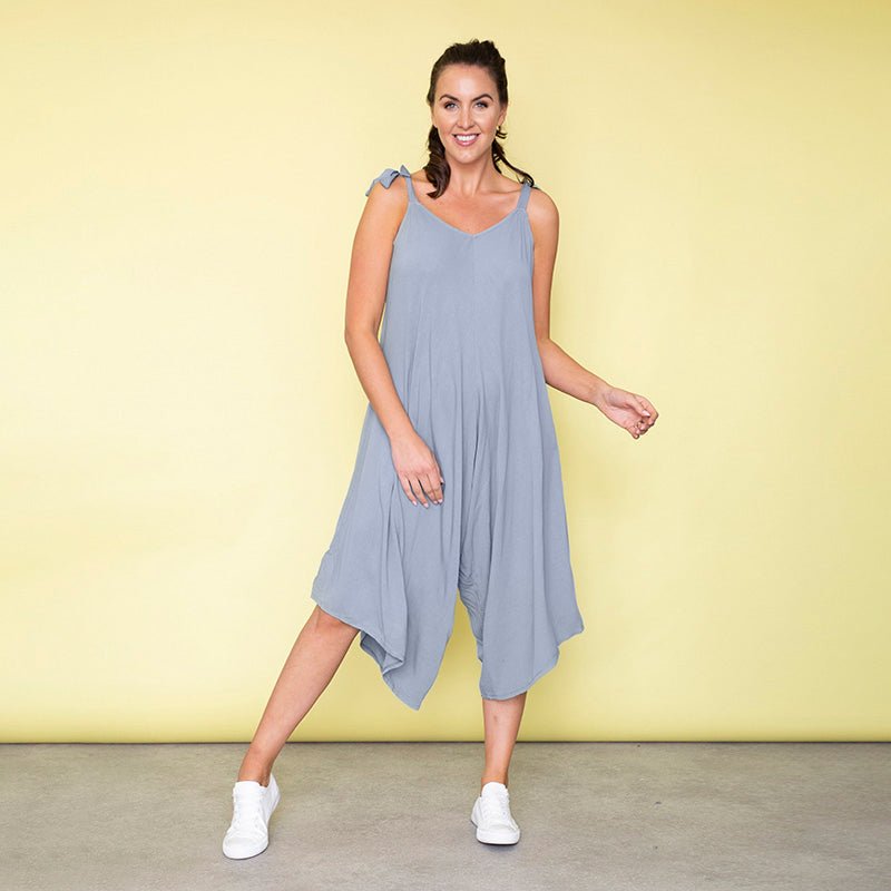 Frankie Relaxed Fit Jumpsuit (Baby Blue)