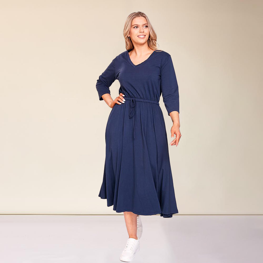 Ava Dress (Navy) - The Casual Company