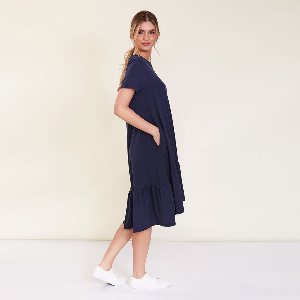 April Dress (Navy) - The Casual Company