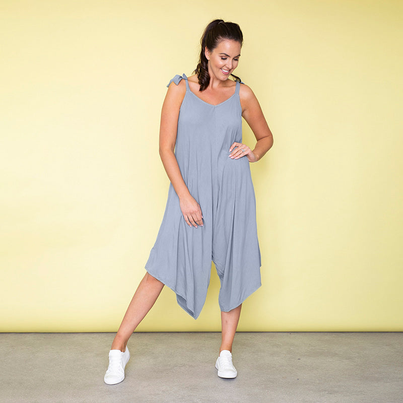 Frankie Relaxed Fit Jumpsuit (Baby Blue)