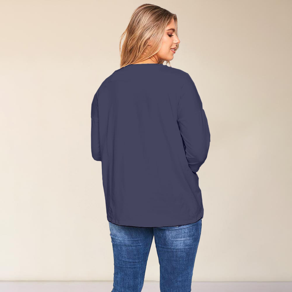 Riley Crew Neck Top (Navy)