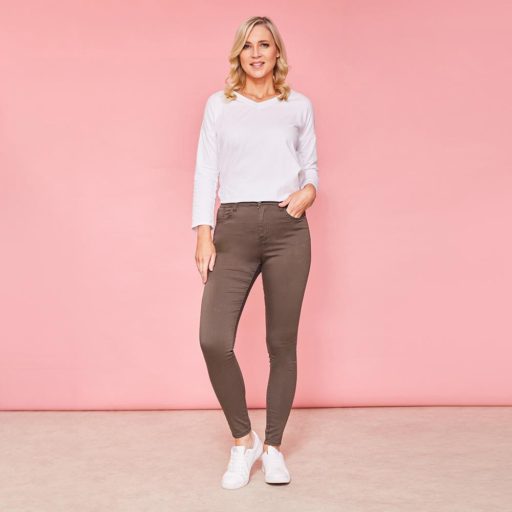 Yana Stretch Trousers (Khaki)