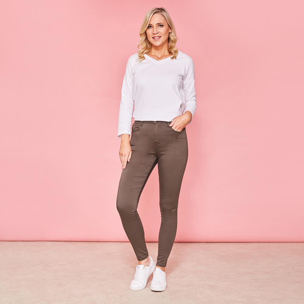 Yana Stretch Trousers (Khaki)