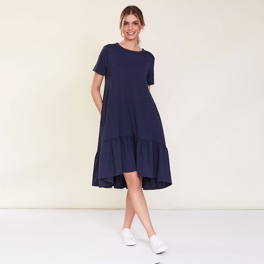 April Dress (Navy) - The Casual Company