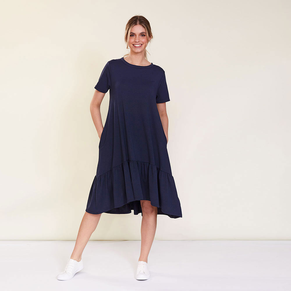 April Dress (Navy) - The Casual Company
