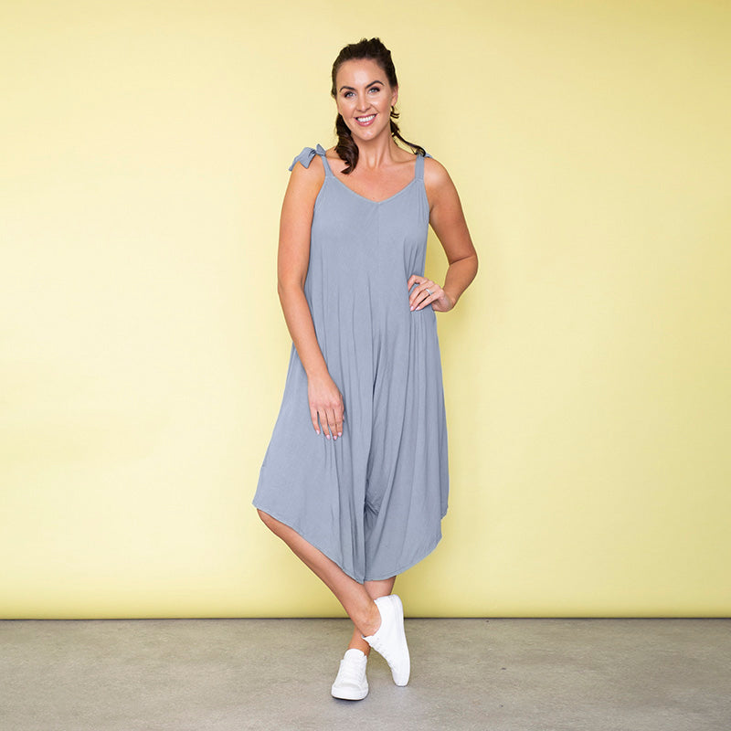 Frankie Relaxed Fit Jumpsuit (Baby Blue)