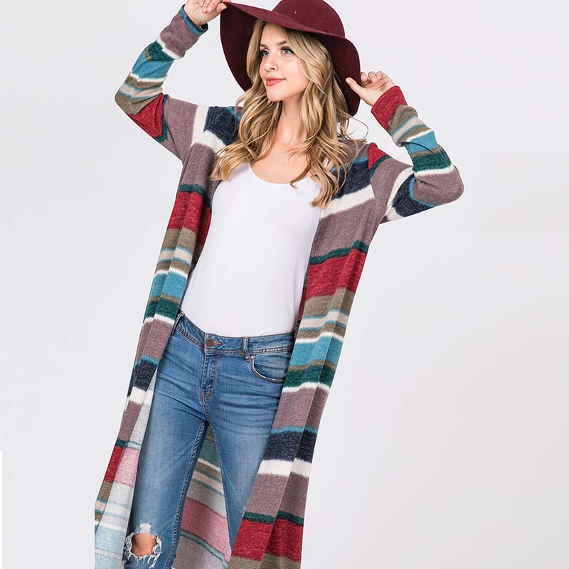 Stripe Maxi Cardigan