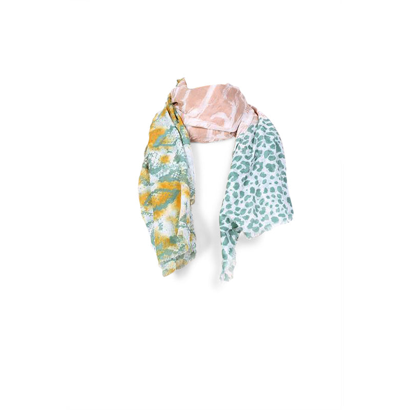 Multi Print Scarf Animal Pink