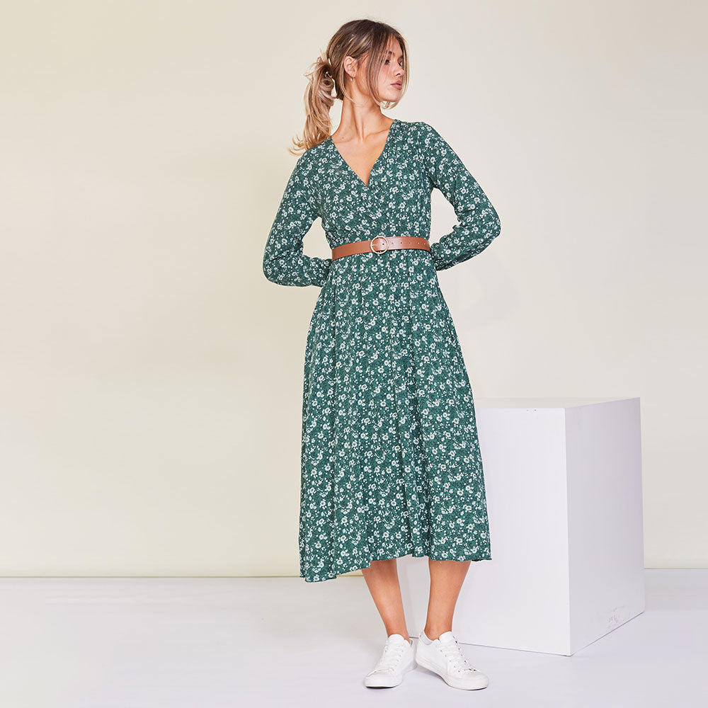 Alanna Dress (Green) - The Casual Company