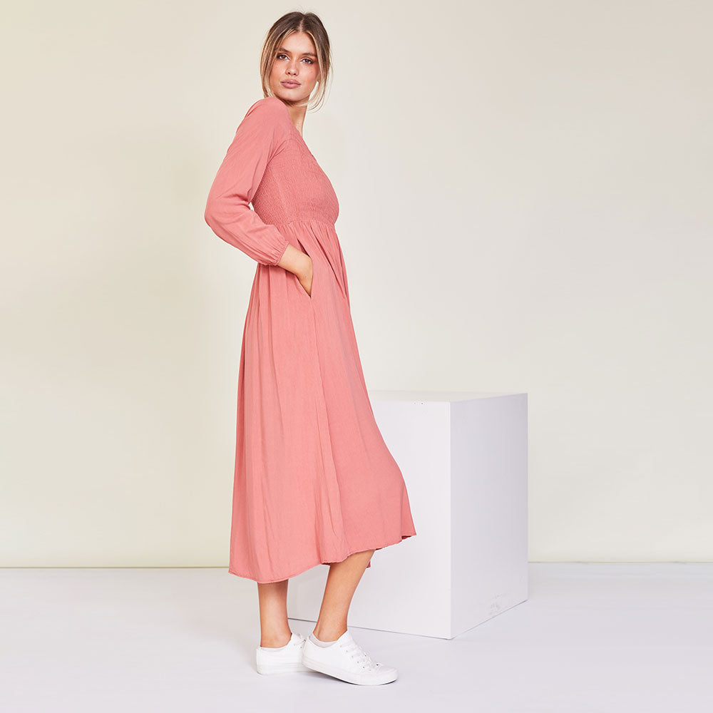 Isabelle Dress (Vintage Rose)