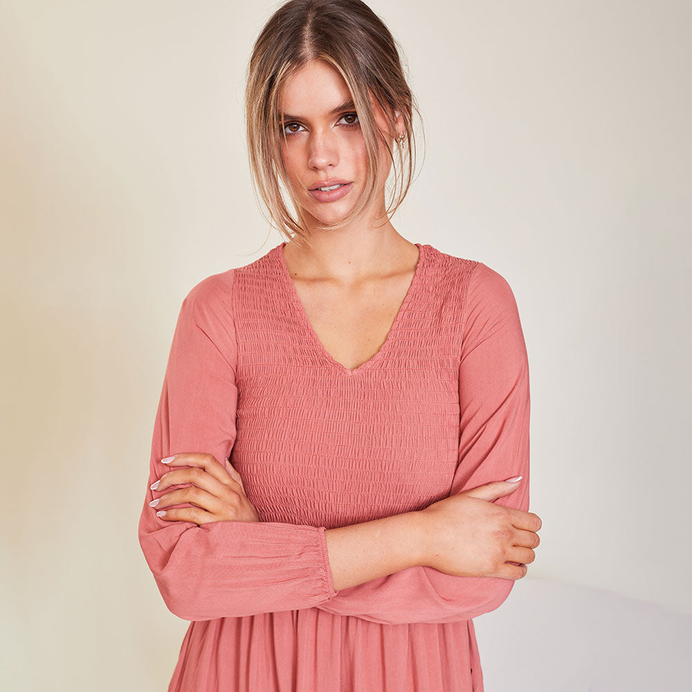 Isabelle Dress (Vintage Rose)