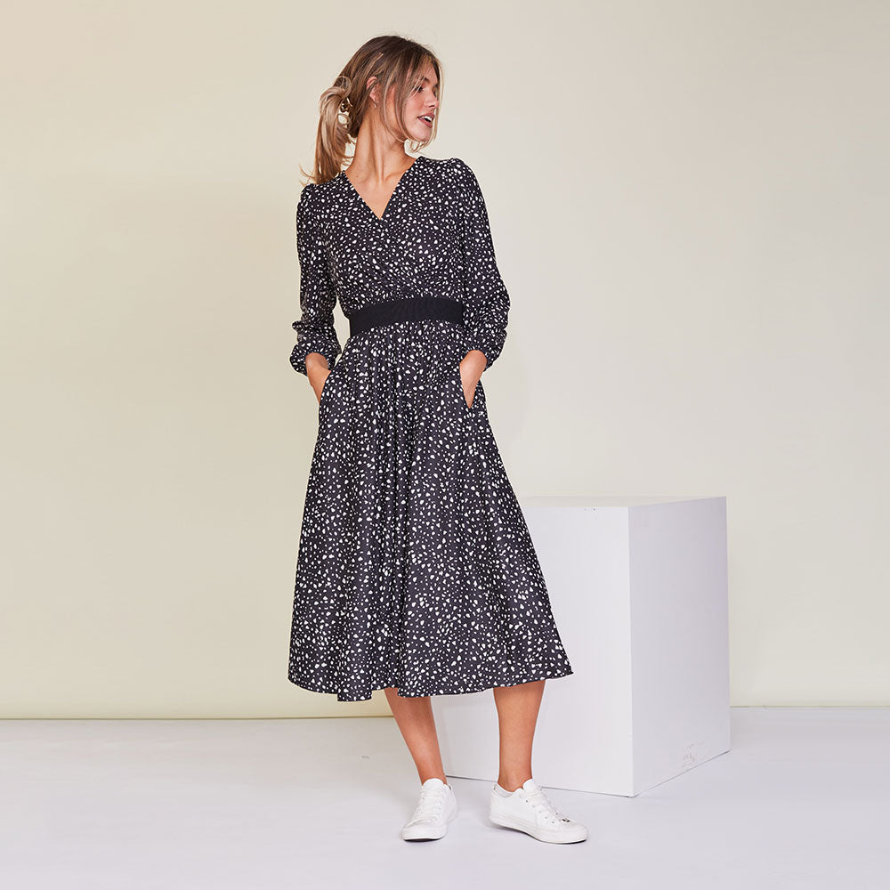 Tara Dress (Black Dot)