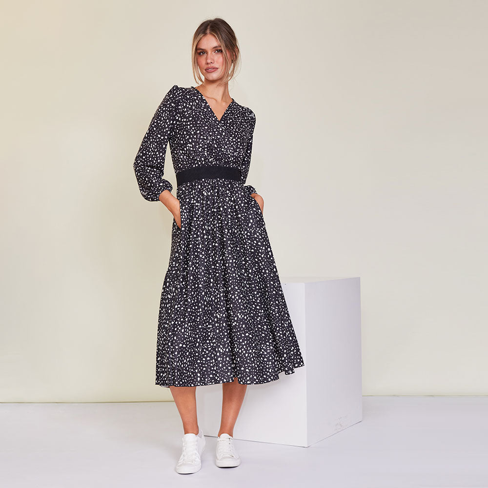 Tara Dress (Black Dot)