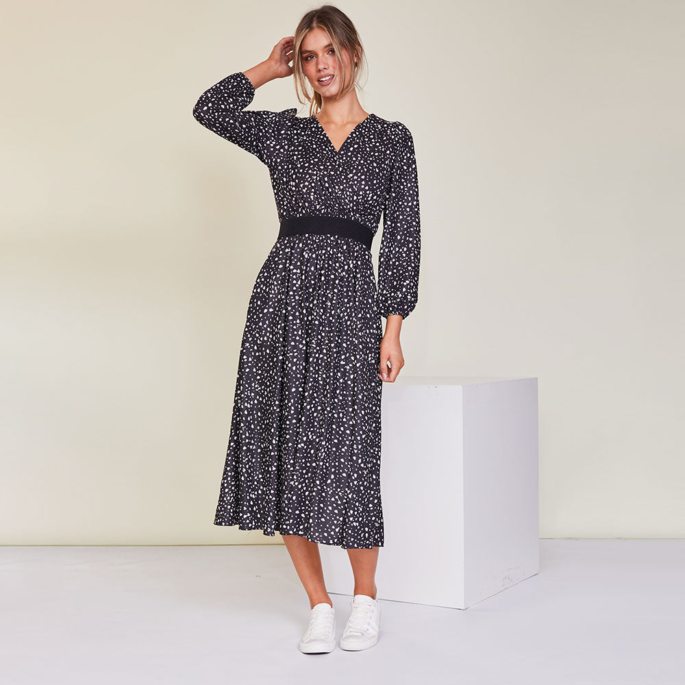 Tara Dress (Black Dot)