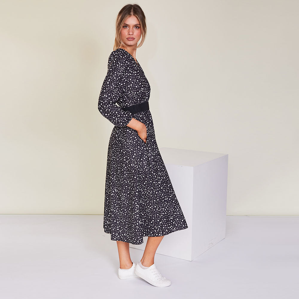 Tara Dress (Black Dot)
