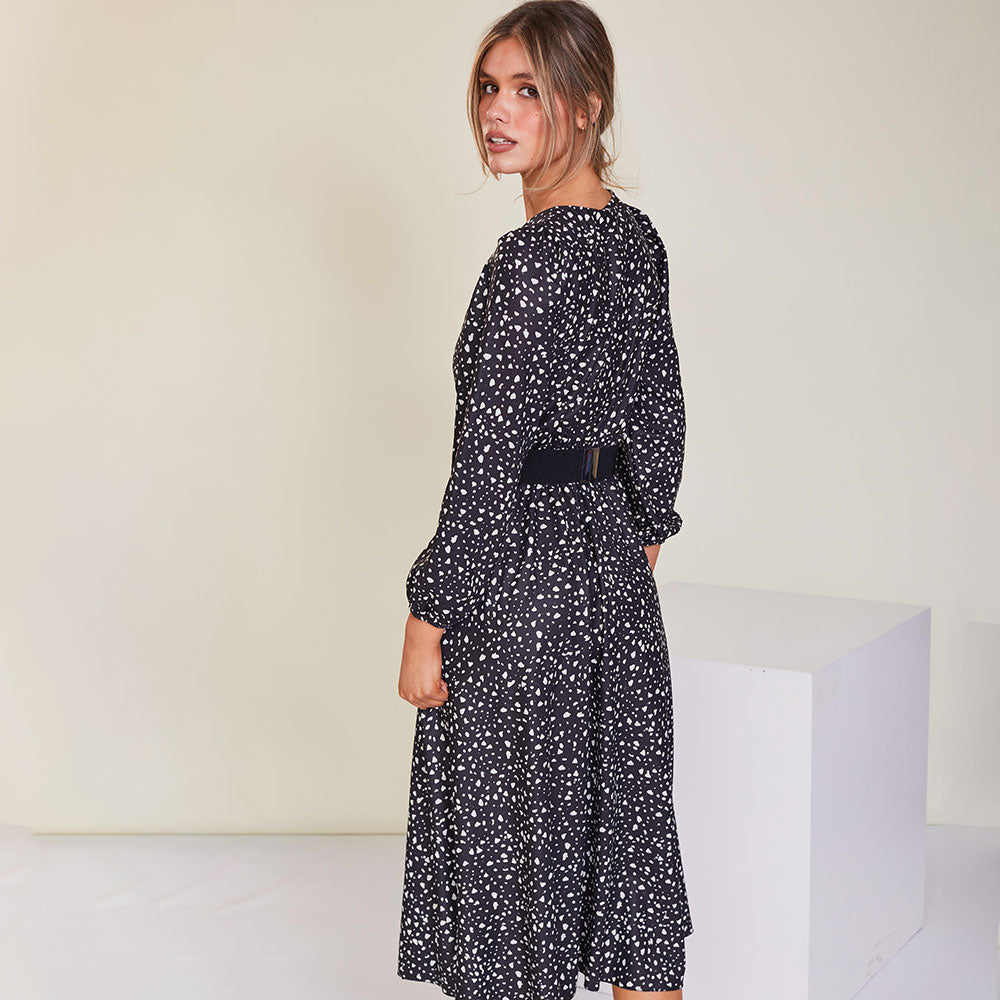 Tara Dress (Black Dot)