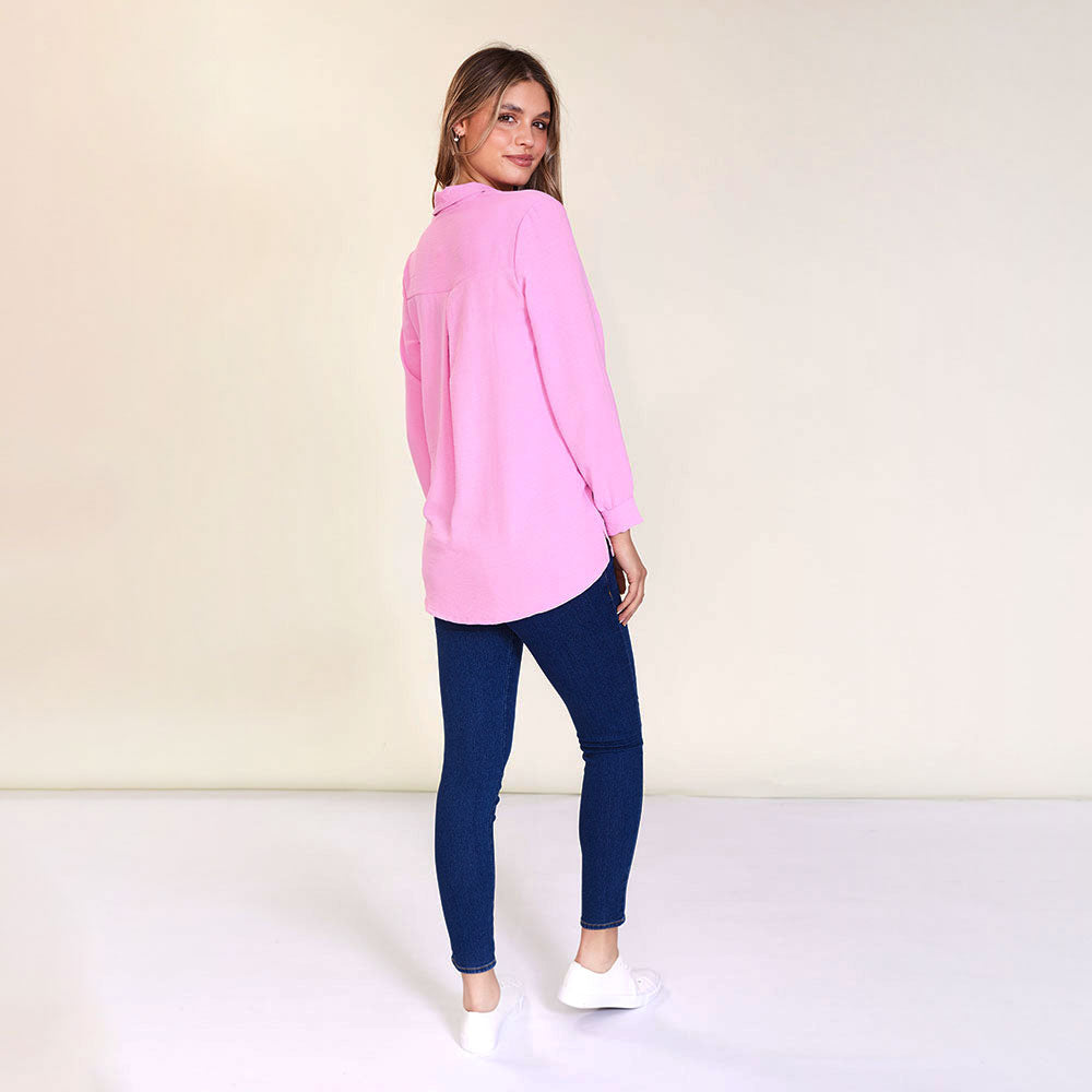 Nikki Shirt (Pink) - The Casual Company