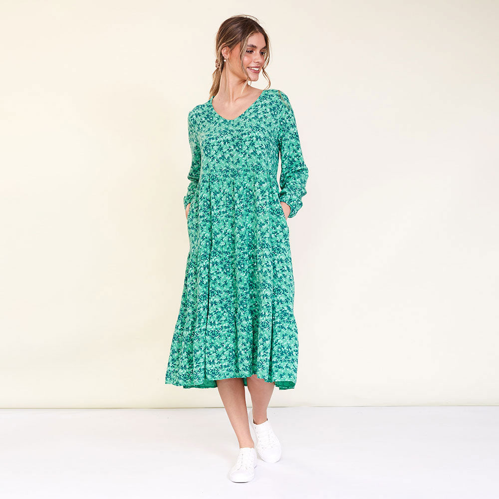 Sofia Dress (Floral Green)