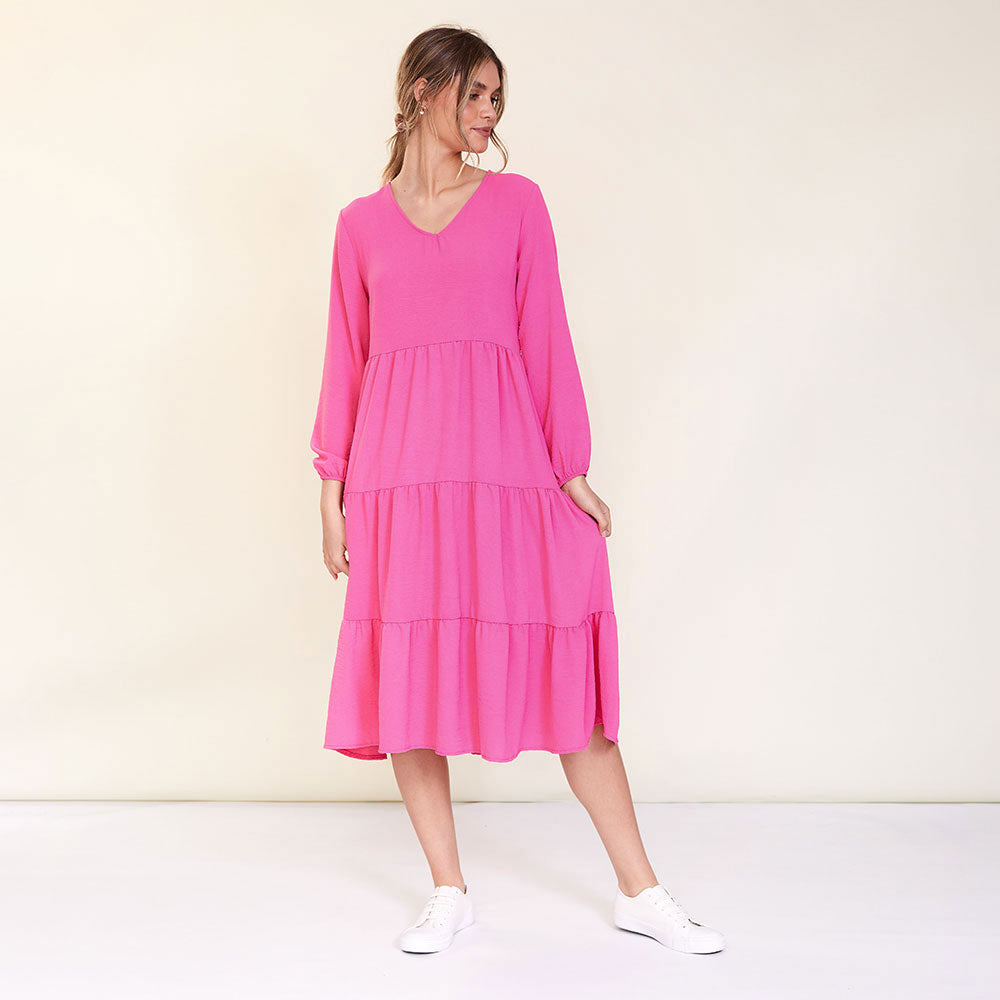 Sofia Dress (Fuschia)