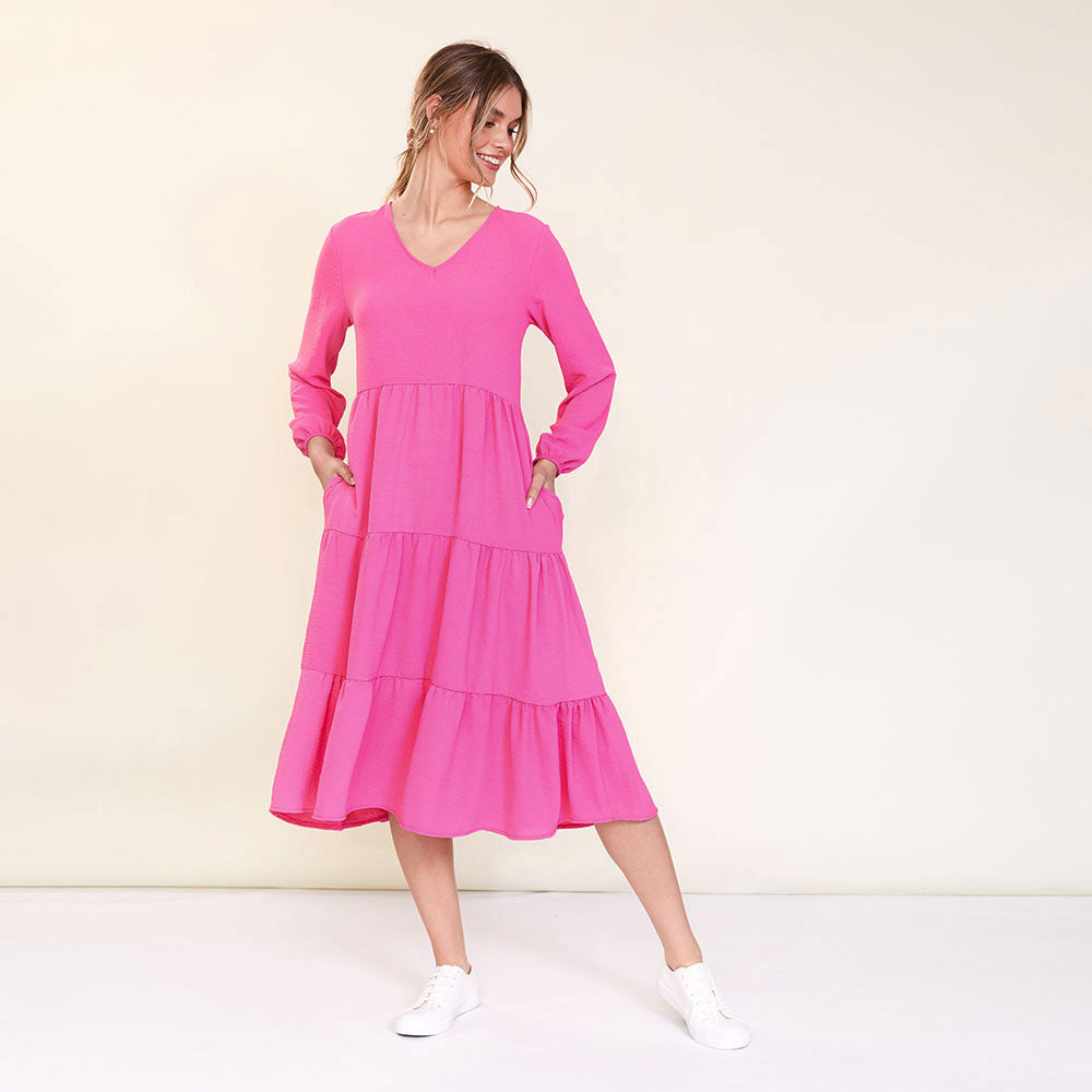 Sofia Dress (Fuschia)