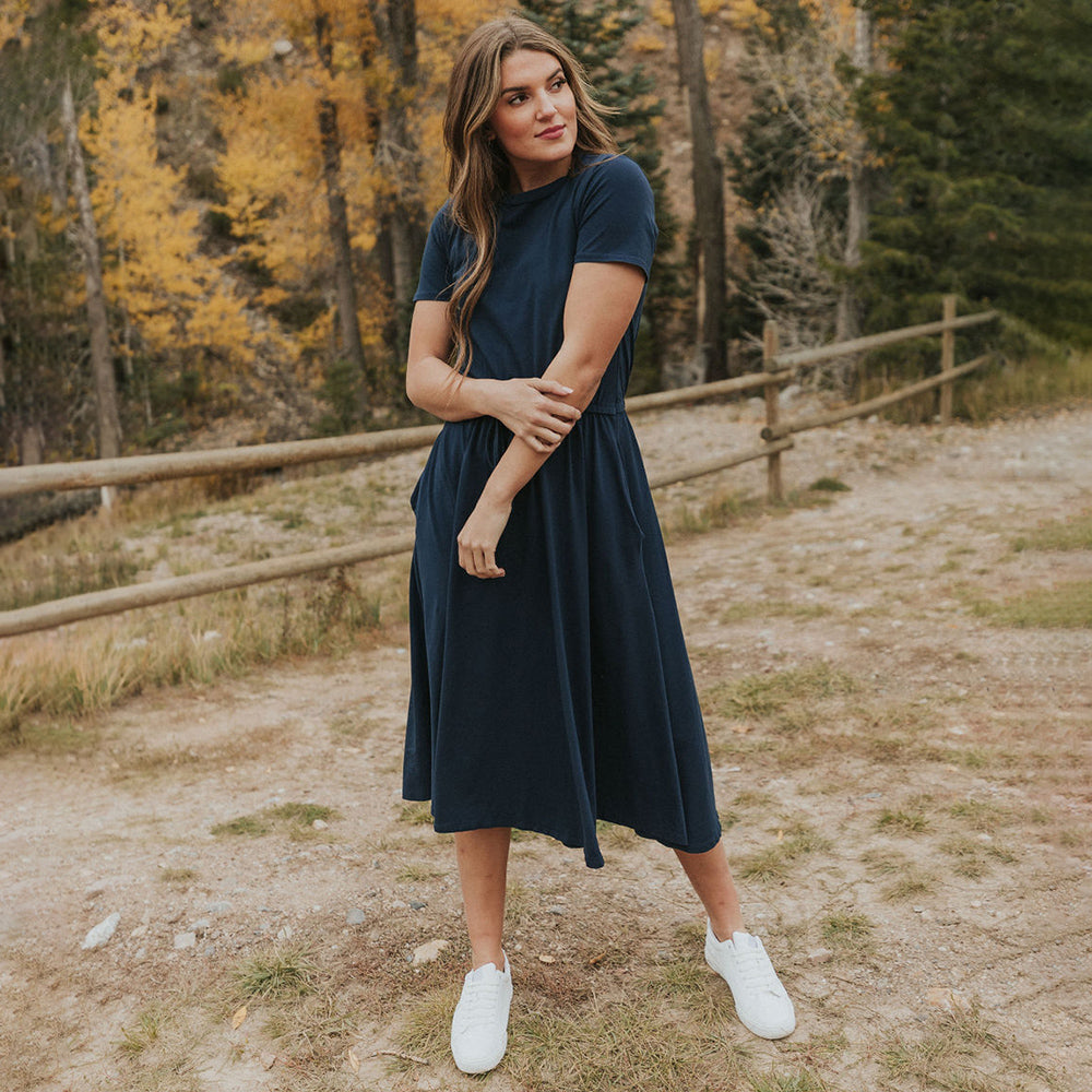 Piper Dress (Navy)