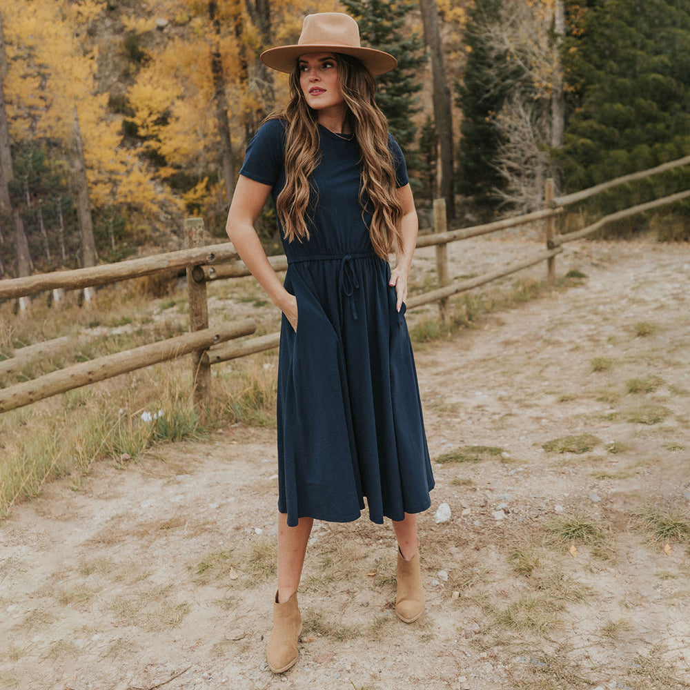 Piper Dress (Navy)