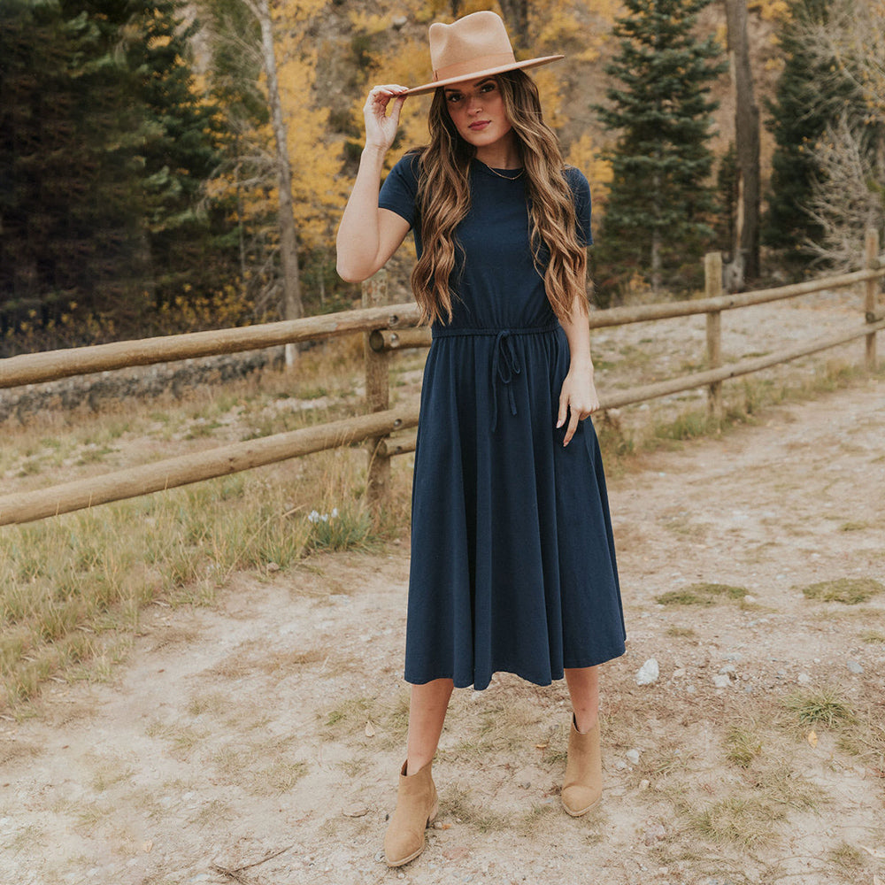 Piper Dress (Navy)