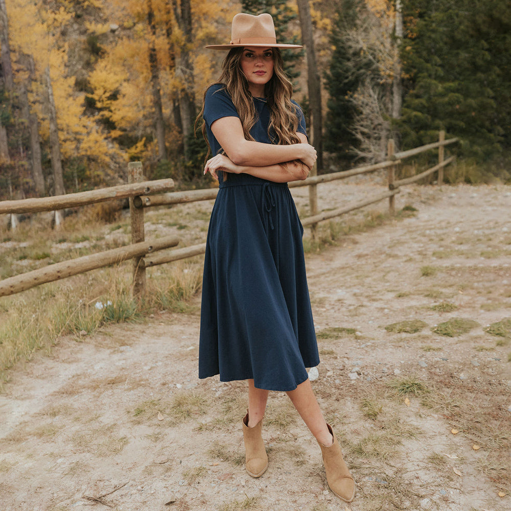 Piper Dress (Navy)