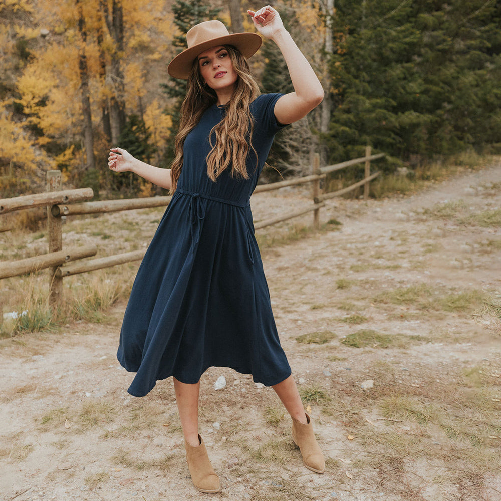 Piper Dress (Navy)