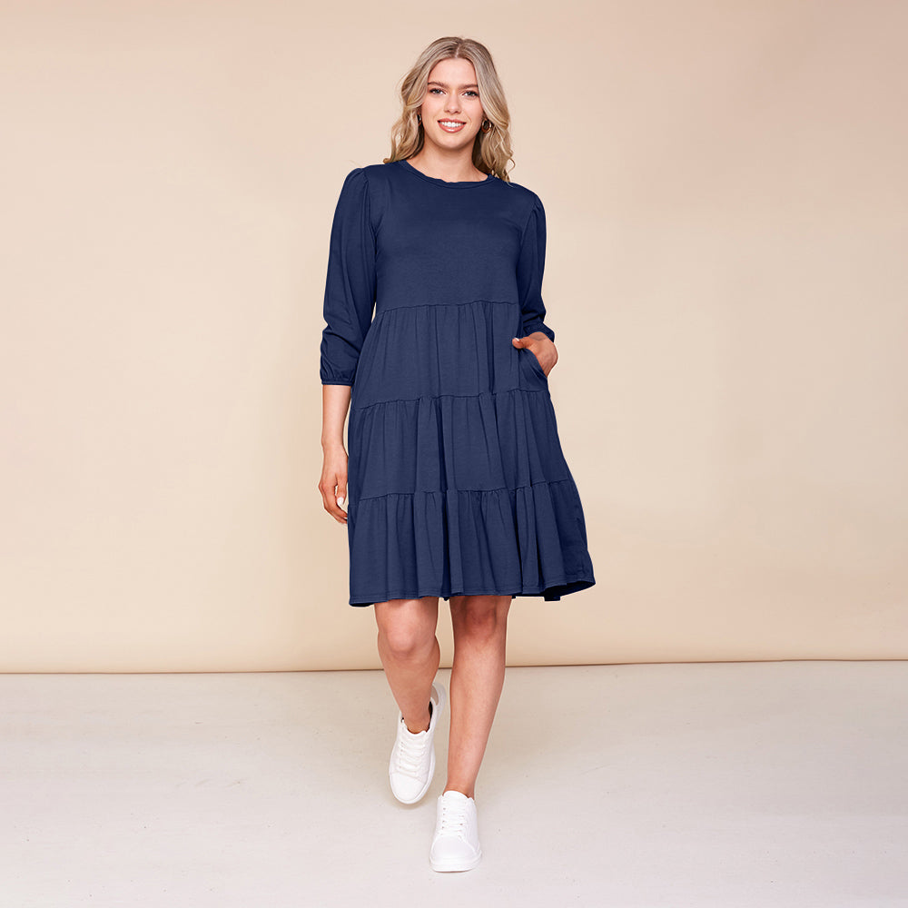 Everly Dress (Navy)