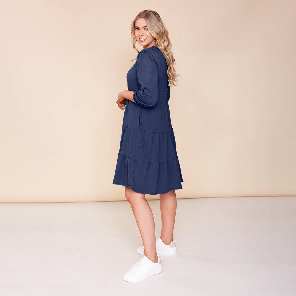 Everly Dress (Navy)