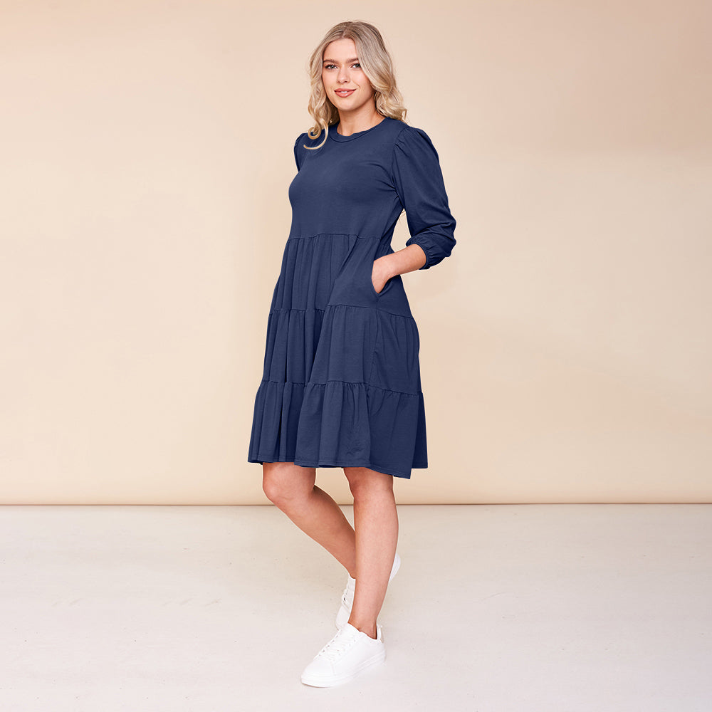 Everly Dress (Navy)