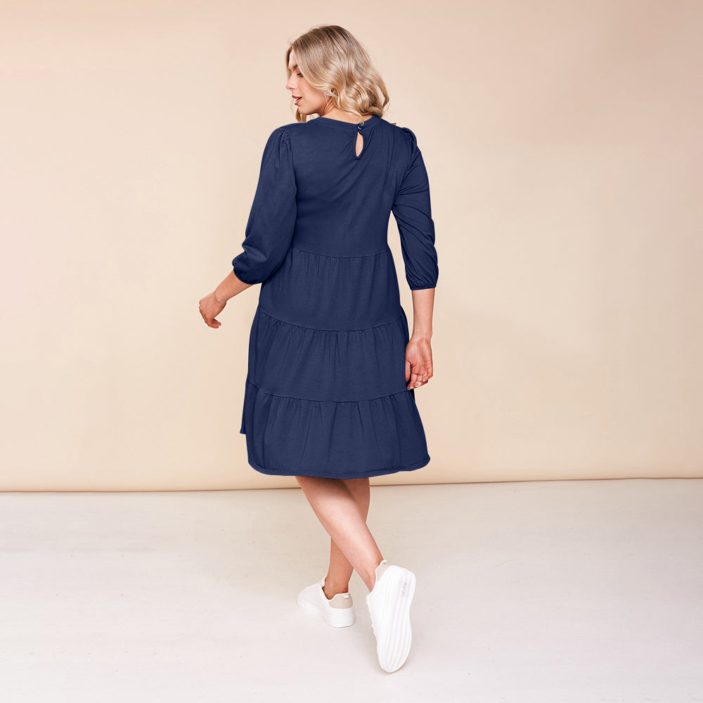 Everly Dress (Navy)