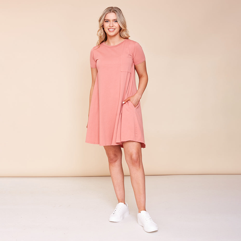 Hudson Dress (Dusty Rose)