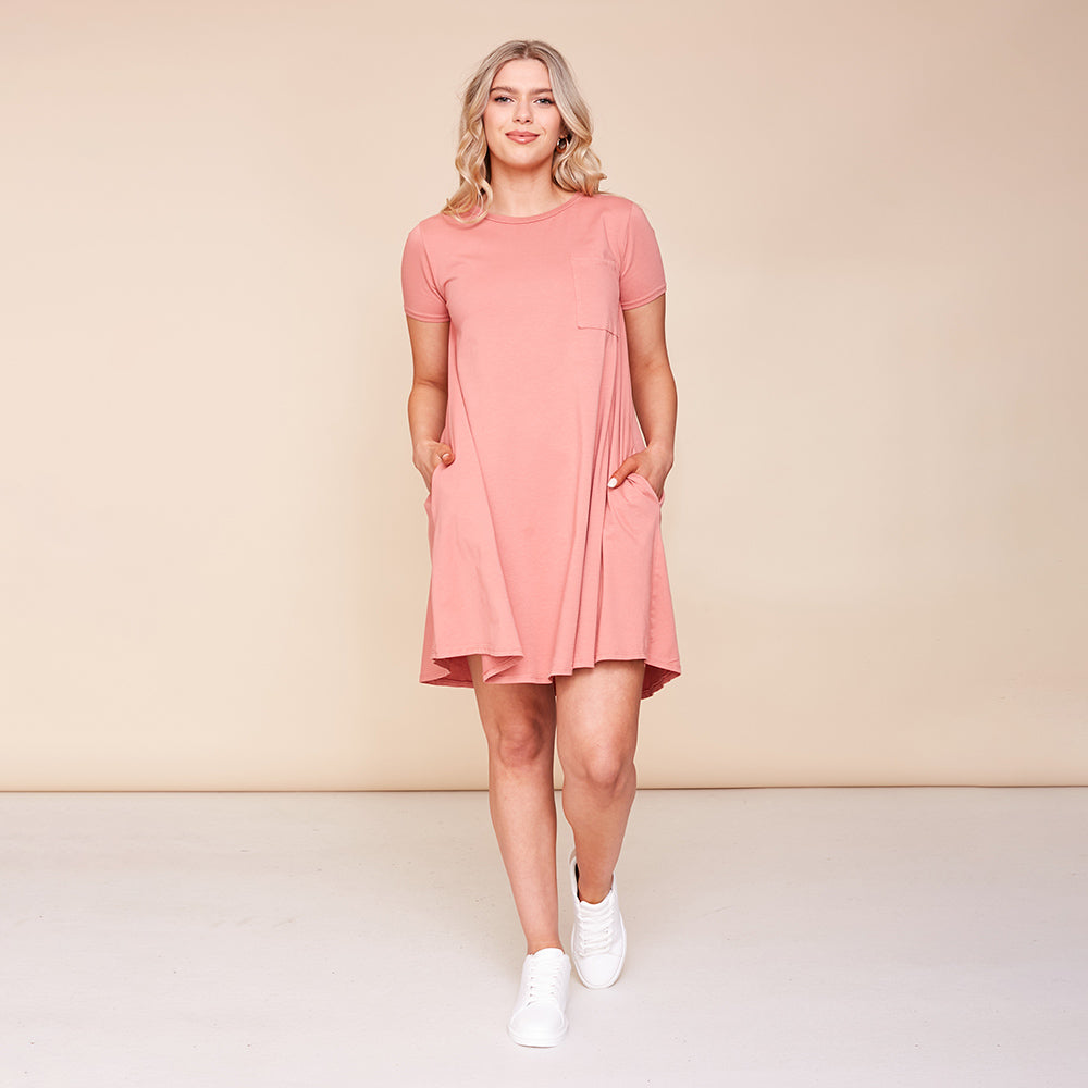 Hudson Dress (Dusty Rose)