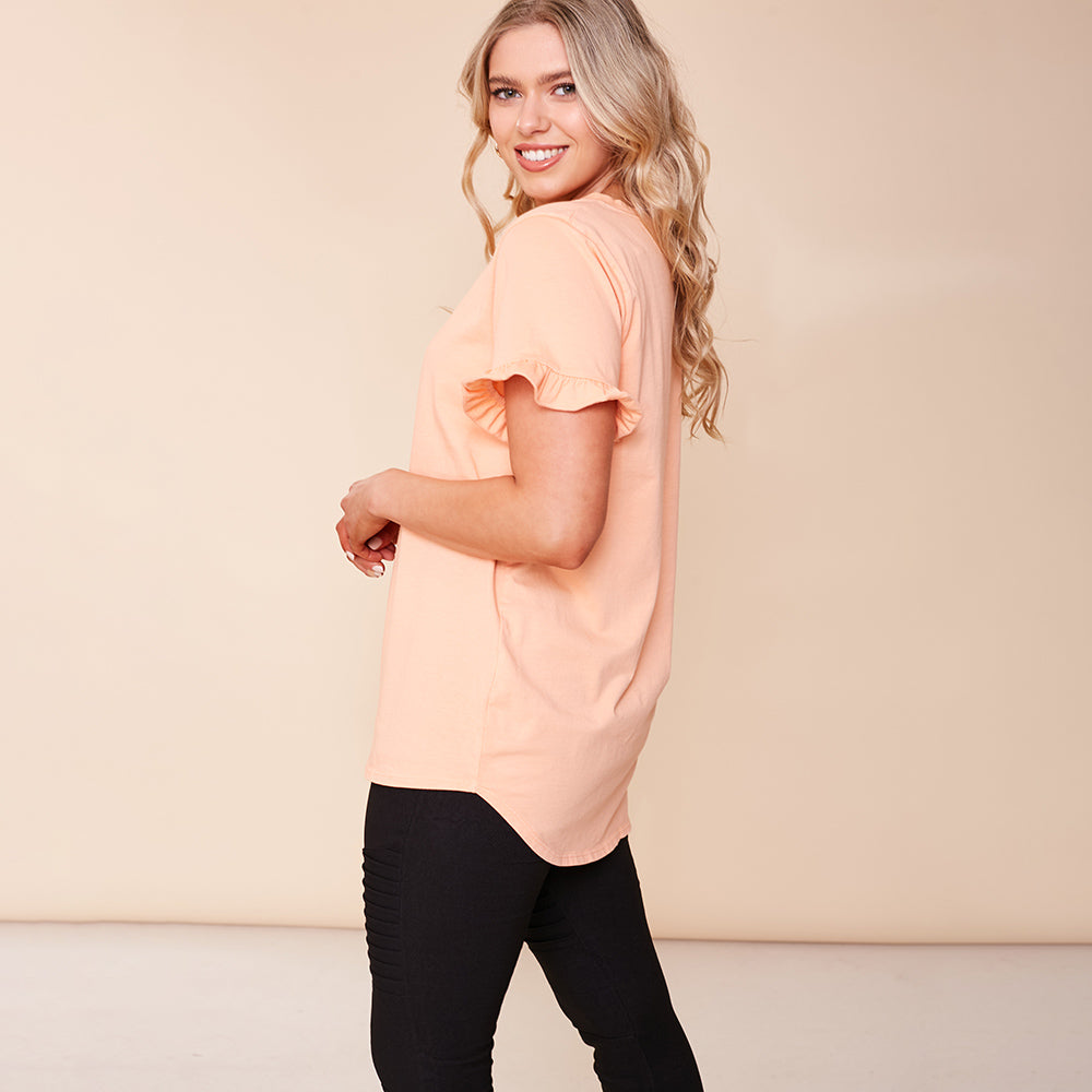 Naomi Top (Peach) - The Casual Company