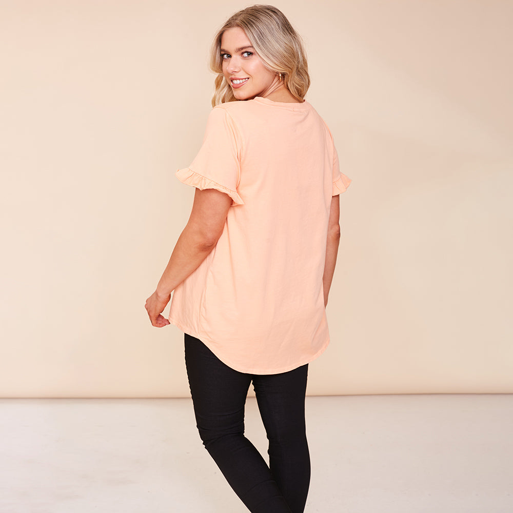 Naomi Top (Peach) - The Casual Company