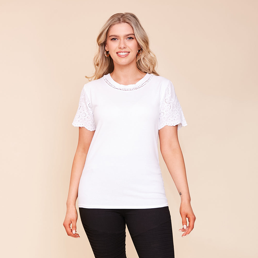 Becca T-Shirt (White) - The Casual Company