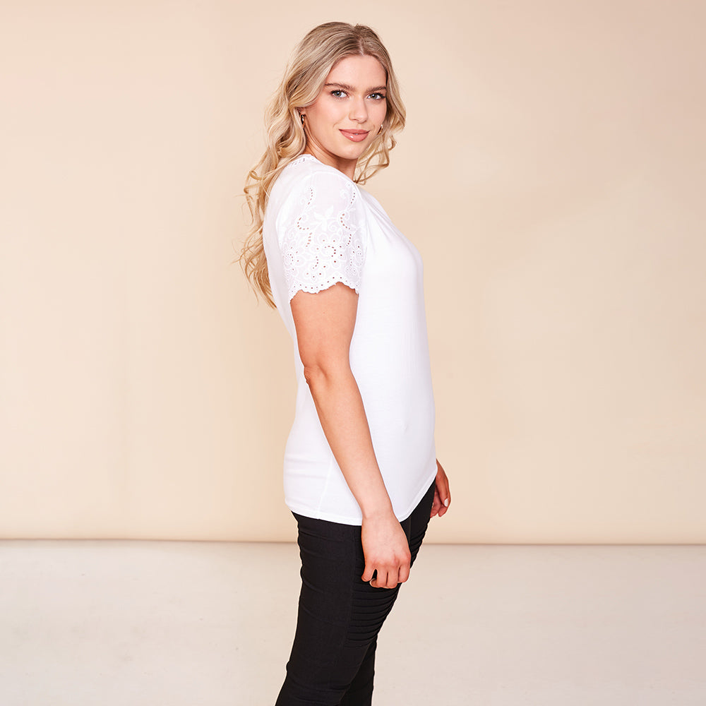 Becca T-Shirt (White) - The Casual Company