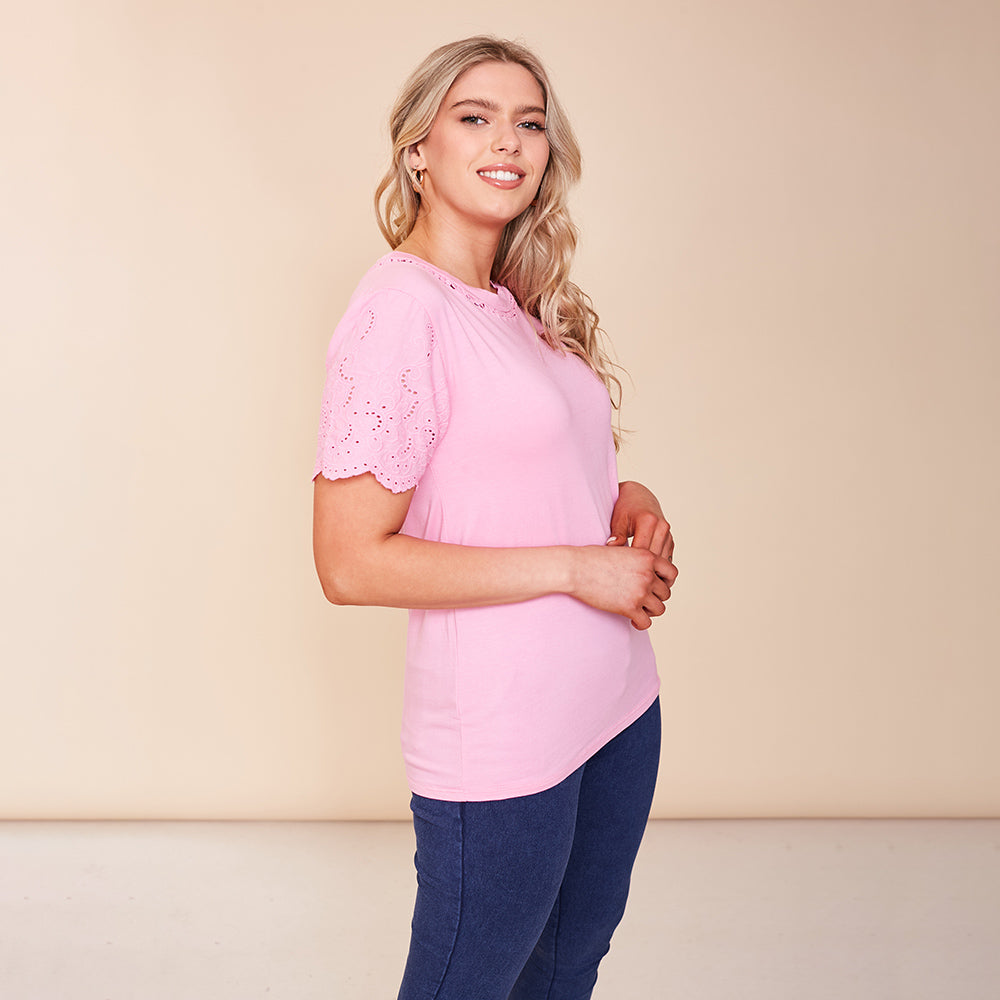 Becca T-Shirt (Pink) - The Casual Company