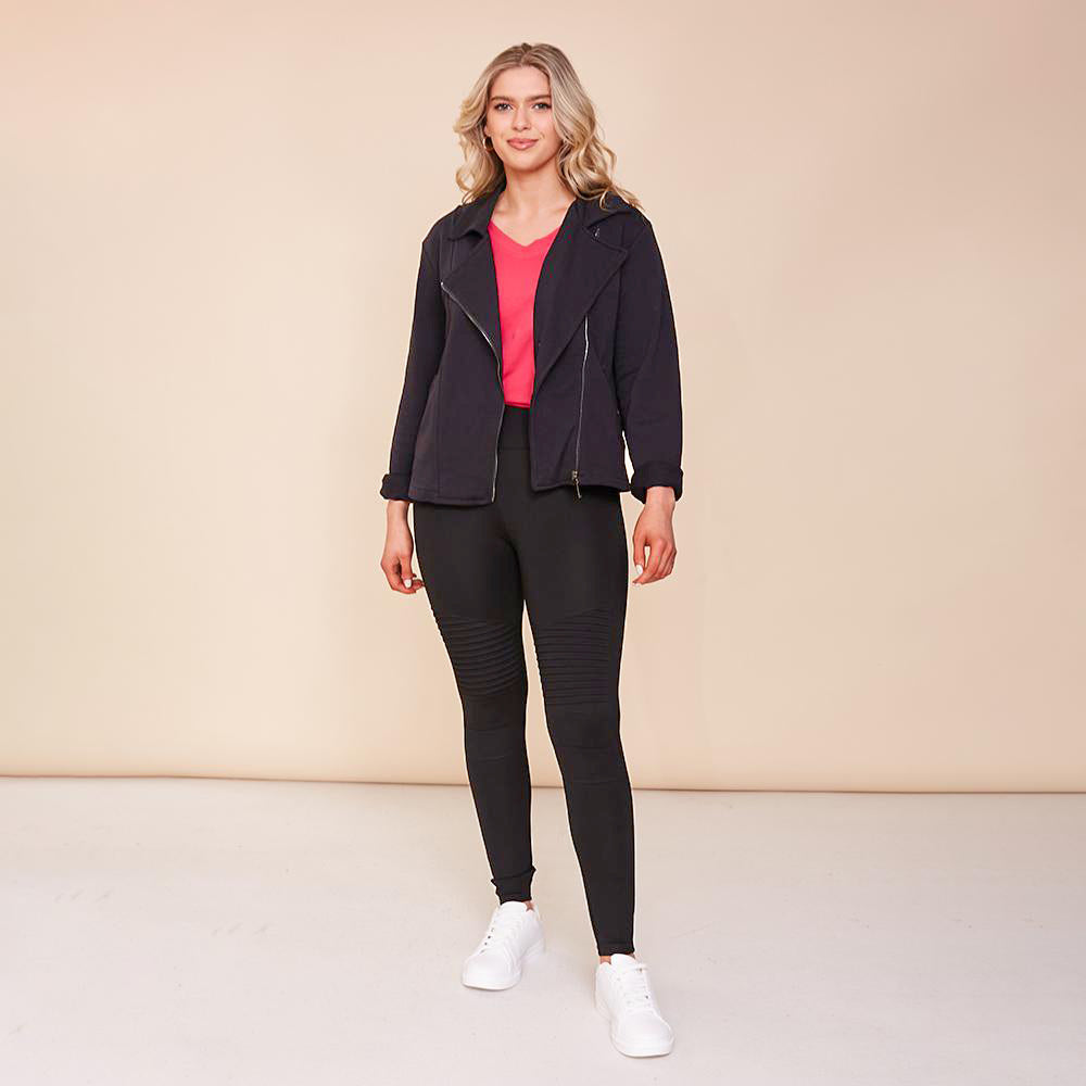 Alex Biker Cardigan (Black) - The Casual Company