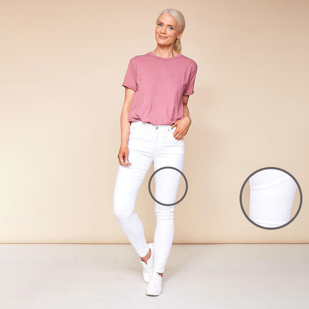 Cameron Biker Trousers (White)