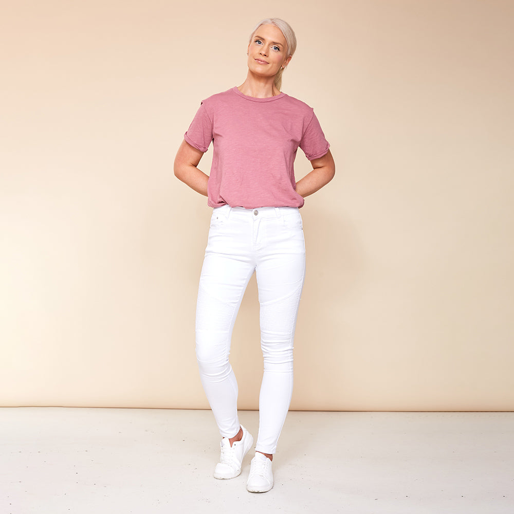 Cameron Biker Trousers (White)